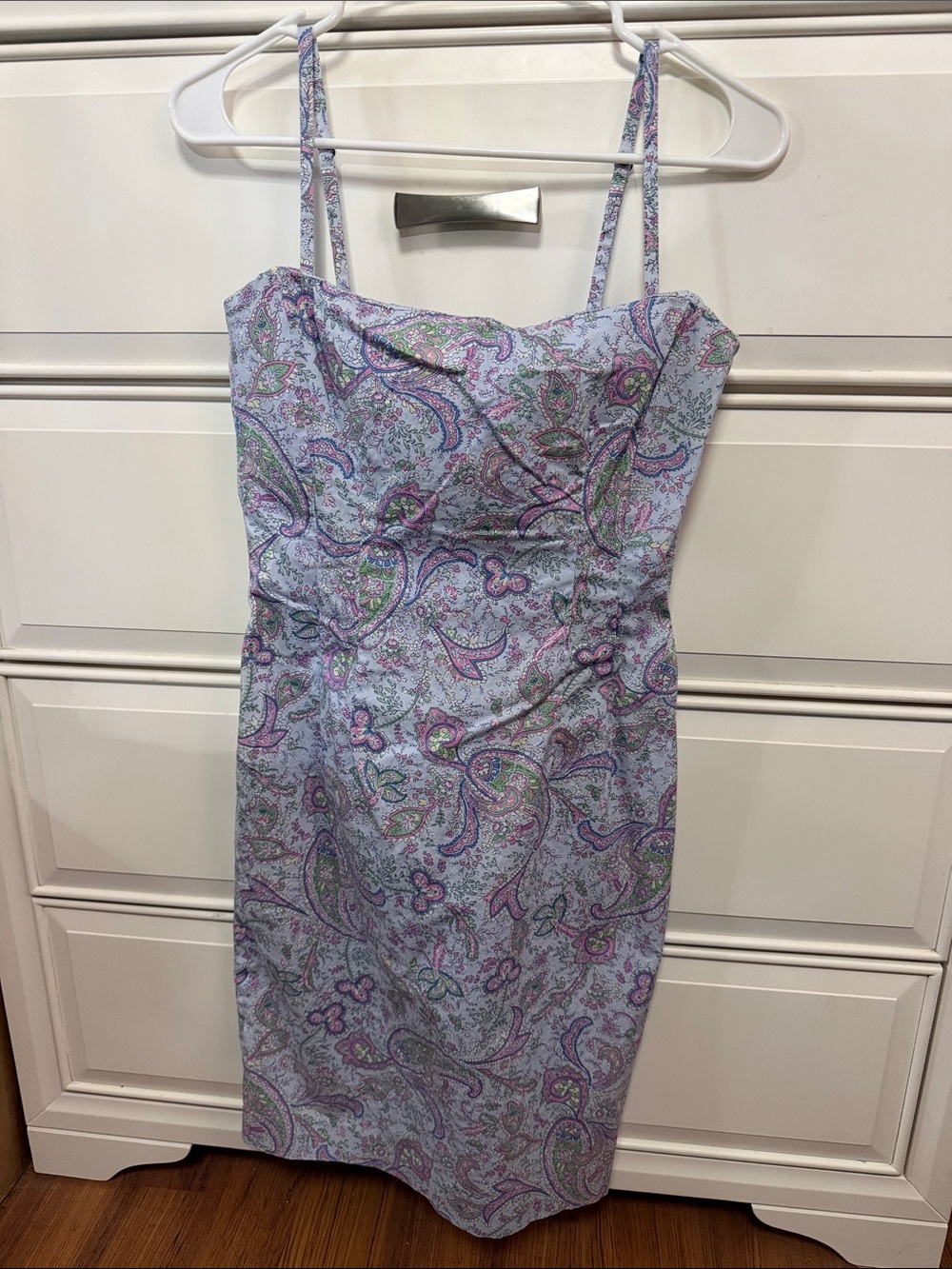 Ralph Lauren Paisley Spaghetti Strap Mini Dress